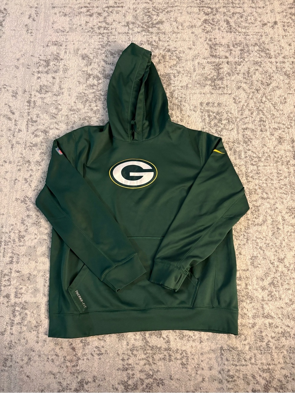 Men’s Large Nike Therma-Fit On Field Apparel Green Bay Packers Green Hoodie